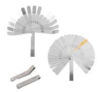 2Pcs Feeler Gauge Set, Stainless Steel Feeler Gauges Metric and Imperial with 32-Blade and 16-Blade Tools, for Gap Width and Thickness Measuring Ideal for Engine Valve Spark Plug DIY Repairs