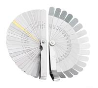 2Pcs Feeler Gauge Set with 32 Straight and 16 Offset Sheets Featuring Clear Size Markings for Precise Thickness Measurement