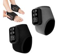2PCS Feet Massager, 3 in 1 Foot Massagers for Pain and Circulation, Portable Cordless Heated Foot Massager, Foot Massagers with 3 Massage Modes, 5-Speed & 5-Temperature (Black)