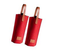 2PCS Felt Wine Carry Bag, Protective Sleeves, Red