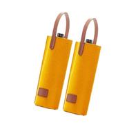 2PCS Felt Wine Carry Bag, Protective Sleeves, Yellow