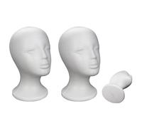 2PCS Female Styrofoams Head, Foam Heads for Wigs, Foam Mannequin HeadStand, Polystyrene Mannequin Manikin Heads, Female Dummys Head, for Hats Wigs Sunglasses Headset Displays