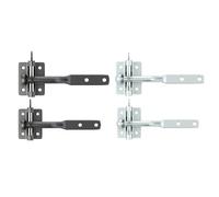 2Pcs Fence Latch Self Locking Gate Latch Automatic Lever Fence Gate Lock for Wood Gate Door Latches Steel Lock Buckle(Black 144mm)