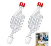 2Pcs Fermentation Airlock and Bung Set,Fermentation Tube,Bubbler with Fermentation Bung,Air Lock Fermentation Tube Bubbler for Homebrew Beer Fermentation Wine Making Home Brewing