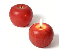 2Pcs Festive Apple Shaped Candles for Mother's Day, Holiday Decorations with Elegant Gift Box, Perfect for Home and Party Use to Create a Warm Ambiance