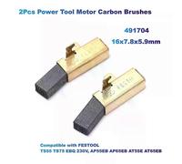 2Pcs FESTOOL TS55 TS75 EBQ 230V AP55EB AP65EB AT55E AT65EB Compatible Power Tool Motor Carbon Brushes 16x78x59mm 491704
