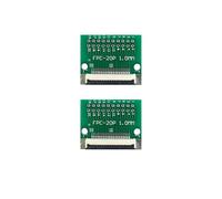 2Pcs FFC FPC PCB Converter Board 20 Pin 1mm 0.5mm(Both Sides' Connector pre-soldered) Pitch to Dip 2.54mm for FCC Cable Couple Extend Adapter