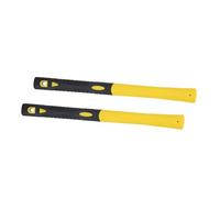 2pcs Fiberglass Hammer Handle Grip Replacement with 2.1x3cm Rabbet | Yellow Moulded Comfort Grip, Shockproof Structure, for Hatchet and Masonry Hammer Use Outdoors