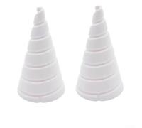 2PCS Fibonacci Coil Winding Jig for Copper Wire - Cone-Shaped Gardening Tool in PP, Small (6.3 x 3.5 cm) & Large (10.3 x 7.5 cm), White, for Ant(2PCS Large)