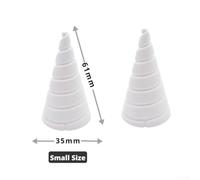 2PCS Fibonacci Coil Winding Jig for Gardening & Crafting - PP Cone Fixture Tool for Copper Wire, Small (6.3 x 3.5 cm) and Large (10.3 x 7.5(2PCS Small)