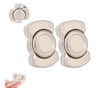 2pcs Fidget Toy Spinner for Adults, 3-in-1 Magnetic Slider Clicker Spinner Quiet Rotating Fingertip Fidget Toy Cool Focus Tool for Adults Friends Office Desk Toys Gifts (Silver)