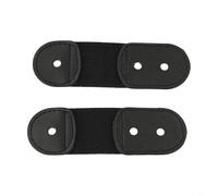 2pcs Figure Skates Lace Straps, Elastic Leather Boot Laces Protector for Secure Fit, Prevents Loosening & Tripping, Ankle Support for Training and Competition, Black(Color Black)