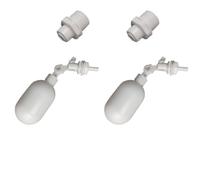 2Pcs Filter Float Ball Valve, Ballcock for Water Tank Float Valve with Adjustable Arm for Ponds, Livestock Water Trough, Aquariums, Aquaculture (1/2 in)