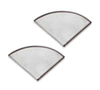 2pcs Fine Mesh Coffee Filter Paperless Reusable Stainless Steel Strainer Drop Universal Mesh