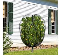 2Pcs Fine Mesh Garden Netting Bags with Convenient Zipper and Drawstring Closure for Effective Protection of Fruit Trees from Birds and Other Animals (2 * 2.4m)