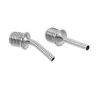 2pcs Fine Tapered Drill Pen Nibs, Straight and Angled Tips | Durable Steel Pair for Home Desks and Art Classes, Organized Crafting, Silver Finish