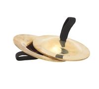 2Pcs Finger Cymbals, 5.5cm Easy Grip Finger Bell Instrument Crash Cymbal Crisp Sound Brass Jazz Drum Cymbal for Professional Music Enthusiasts