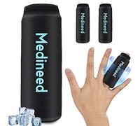 2PCS Finger Sleeves Gel Ice Pack, Lasting Cold Compress Freeze Sleeve, Reusable Finger Brace Ice Packs for Injuries, Arthritis, Tendonitis, Gout, Sprains, Middle Protectors (Black)