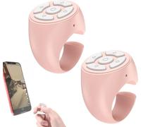 2PCS Fingertip Wireless Bluetoooth Remote Control, Tablet Phone Camera Controller, Wireless Camera Remote Shutter, Portable Bluetoooth Remotes Control Scrolling Ring For Page Turning Clicker Video