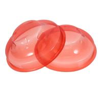 2pcs Fire Alarm Detector Cover for Home Kitchen Cooking Baking Orange | Abs Hood, Minimalist Style, Quick Installation, False Alarm Reduction, Stain Prevention, Comprehensive Coverage