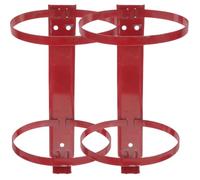 2pcs Fire Extinguisher Holder Bracket for 4kg Cylinders, Iron | Polished Finish, Secure Hold Design, for Vehicles and Hallways, Supports Organized Safety Compliance