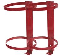 2pcs Fire Extinguisher Mount Bracket, Wall Mounted Iron Holder | 4kg Extinguishers, 27.7x15x15cm Size, Polished Surface, Secure Cylinder Hold for Hallways