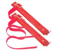2pcs Fire Extinguisher Wall Mount Hook Metal Bracket for Cylinders | Tool Free Setup, Secure Indoor Storage, Red Iron Build, Fits Co2 Units and Workshop Aisles