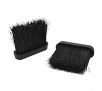 2Pcs Fireplace Cleaning Brushes Oblong Black Spare Hearth Fireside for COMPANION Replacement Brush Head Refill for Cleaning for COMPANION Sets(L)
