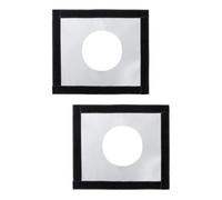 2pcs Fireproof Stove Jack Ring 23x20x0.5cm Fiberglass for Camping | Heat Shielding Insert, Cut to Fit Pipe Openings, Adhesive Tape Included, for Wood Stove Tent Use