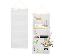 2Pcs Fish Extender Cotton Linen DIY Fish Extender Hanger with 4 Pockets Hanging Storage Bag Cruise Hanging Pocket for Cruise Travels Exchange Presents
