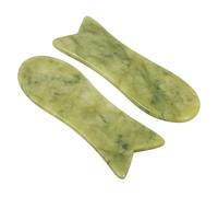 2pcs Fish Modeling Scrapping Piece Natural Jade Back Massager