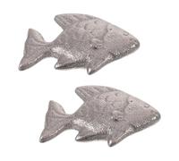 2pcs Fish Shaped Iron Cooking Fish for Iron Deficiency Anemia Works with Gas or Electric Stoves for Preparing Whole Dishes in Vegan and Family Health Kitchen