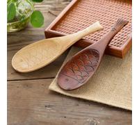 2Pcs Fish-shaped Wooden Rice Spoons, Dessert Spoons, For Stirring, Mixing, And Serving Rice, Potatoes, Salads, And Desserts(Small)