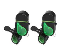 2Pcs Fishing Alarm with LED Lights Durable Electronic Fishing for Outdoor Use and Alerting When Fish Ncb341 (Black, 6cm)