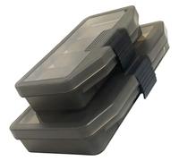 2pcs Fishing Box Set with Five-grids Plastic Divided Compartments for