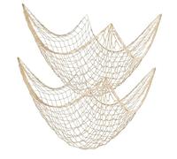 2PCS Fishing Net Decoration with Net and Rope Netting for Sea Theme Crafted From Qualitative Materials, This Rope Netting Offers Exceptional Durability and Soft Touch