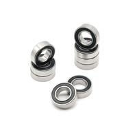 2Pcs Fishing Reel Bearings SR166 2RS ABEC7 4.763X9.525X3.175 mm Stainless Steel Hybrid Ceramic Ball Bearing SR166-2RS