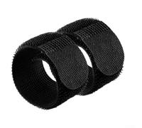2pcs Fishing Spool Protection Belt, Elastic Nylon Wire Clamp for Reel Spool Guard Wear-Resistant Scratch-Resistant Adjustable(Large black)