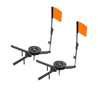 2PCS Fishing Tackle Marker Flag Fishing Equipment Gear Tips Up with Strike Indicator Fishing Rod Tip Up Pole Flag Flag