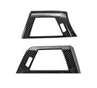 2Pcs Fit For BMW F30 F31 F32 F33 F34 F36 2014-19 Carbon Fiber Style Car Side Air Conditioning Vent Cover Trim Frame Stickers ABS Car Styling Interior