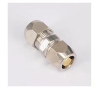 2pcs Fit Tube O/D 10mm Equal Nikel Plated Brass Ferrule Pneumatic Air Compression Fitting Adapter