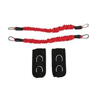 2Pcs Fitness Ankle Straps High Elasticity Durable Increase Muscle Strength Improve Leaping Ability Cable Ankle Strap (Red 20 lbs)