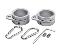 2Pcs Flag Pole Rings, 360 Degree Rotated Aluminum Alloy Flagpole Mounting Rings With 2 Screws For 0.75 To 1 Inch Diameter Flagpoles