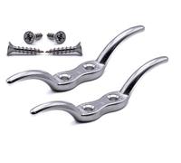 2pcs Flag rope cleat hooks 150mm marine grade stainless steel 316 A4 non rust flagpole blind cord (150mm)