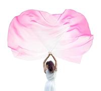 2PCS Flags Praise Dance Flags Praise Banner Semi Cellular Worship Wings Flags with Scalable Rod Dance Worship Flags for Occasional Stage Performance
