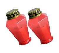 2pcs Flameless Candle Lights LED Grave Light for Outdoor Use Church Prayer Lamp Decorative Candle Lamps for Christmas Sacrifice and Special Occasions