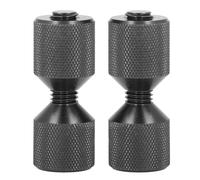 2pcs Flange Alignment Pin, Double Hole Aluminium Alignment Pin Set for 0.5 to 14in 150LB Pipe Flanges, Anodized 6061 Aluminum, M12 Thread, for Automotive, Marine & Industrial Pipin (Black)