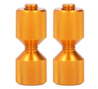2pcs Flange Alignment Pin, Double Hole Aluminium Alignment Pin Set for 0.5 to 14in 150LB Pipe Flanges, Anodized 6061 Aluminum, M12 Thread, for Automotive, Marine & Industrial Pipin (Orange)