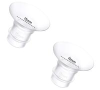 2PCS Flange Insert 15mm Compatible with Momcozy M9/M6/M5/S12 Pro/S9 Pro/Medela/Spectra/Bellababy/Lansinoh/Elvie/Nuliie/KISSBOBO/ANWIKE 24mm Wearable Breast Pump Replacement Accessories
