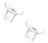 2PCS Flange Insert 16mm Compatible with Momcozy M9/M6/M5/S12 Pro/S9 Pro/Medela/Spectra/Bellababy/Lansinoh/Elvie/Nuliie/KISSBOBO/ANWIKE 24mm Wearable Breast Pump Replacement Accessories